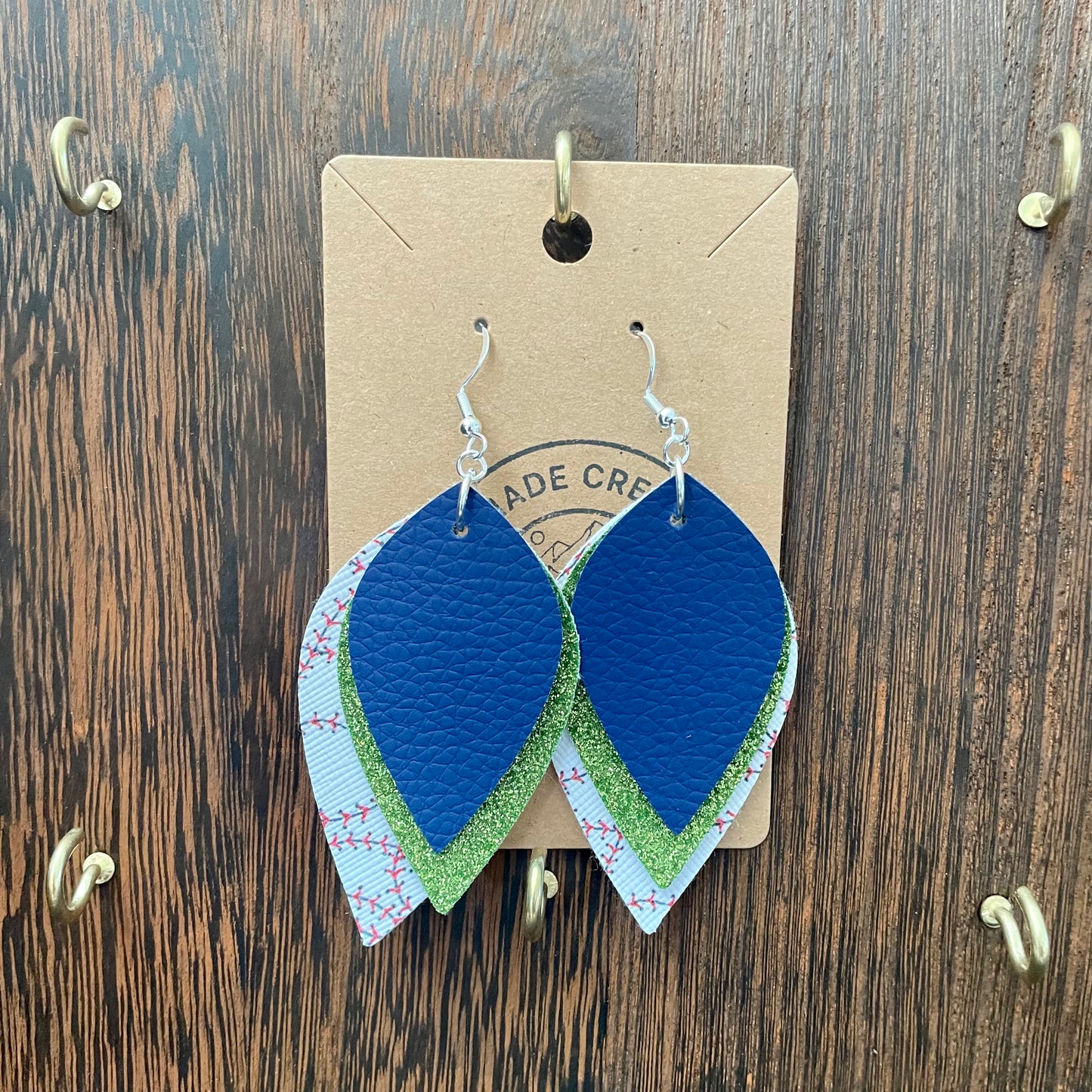 Navy Green Baseball Laces