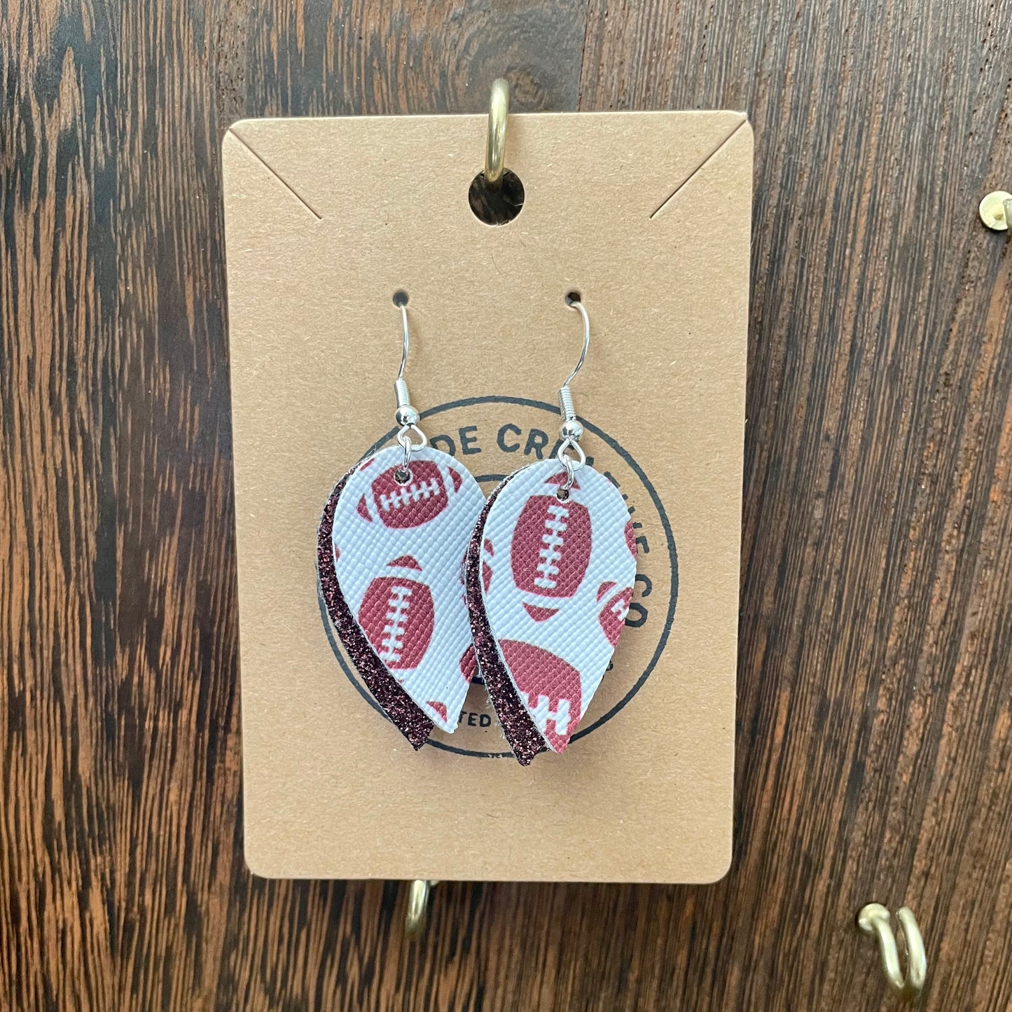 Brown Glitter Footballs Kids
