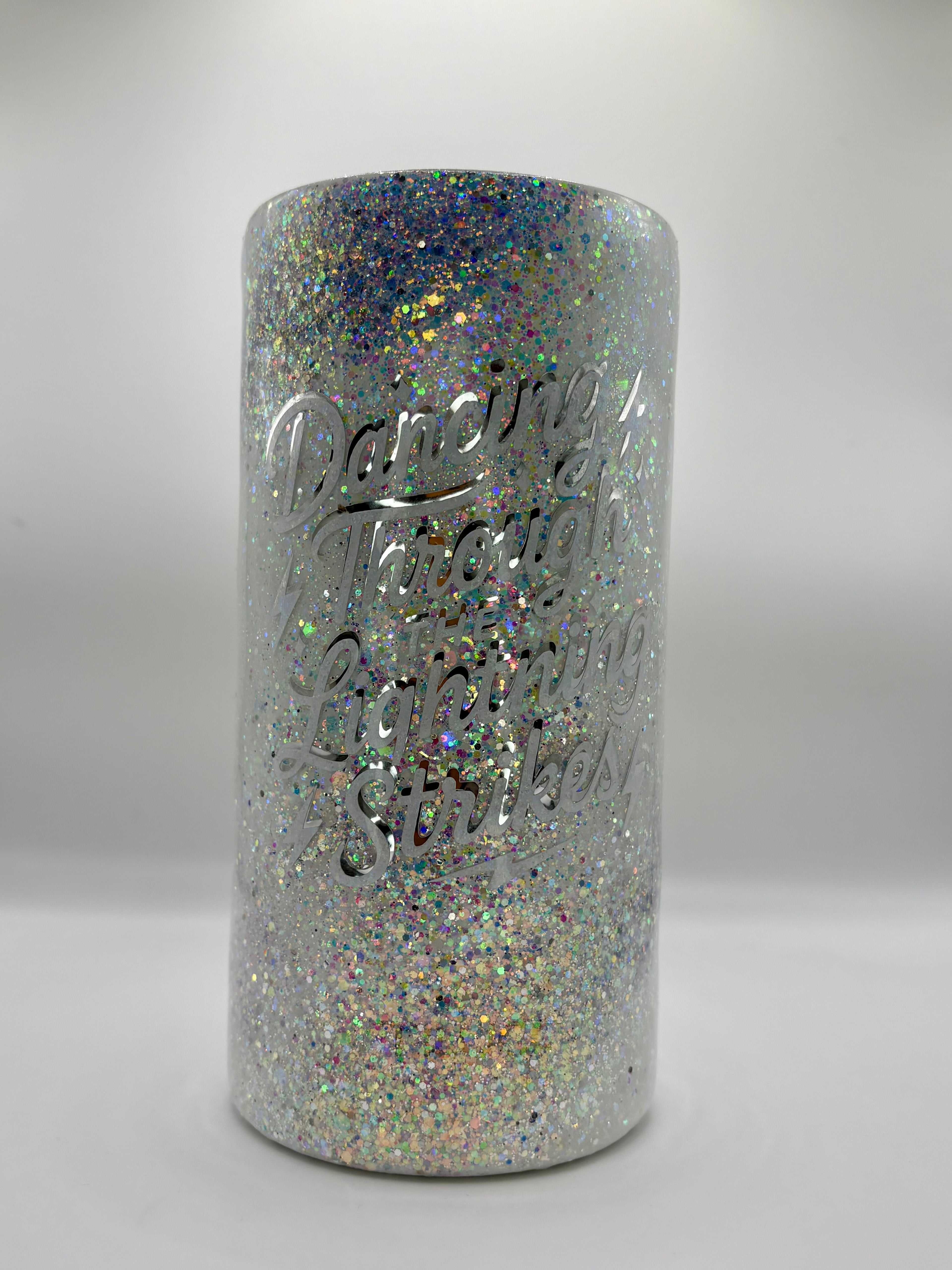 12oz Slim Can Cooler - Opalite White