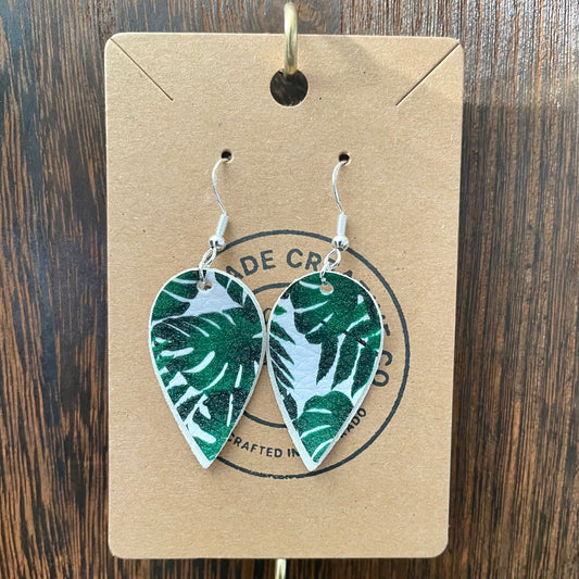 White Glitter Palm Leaves Kids