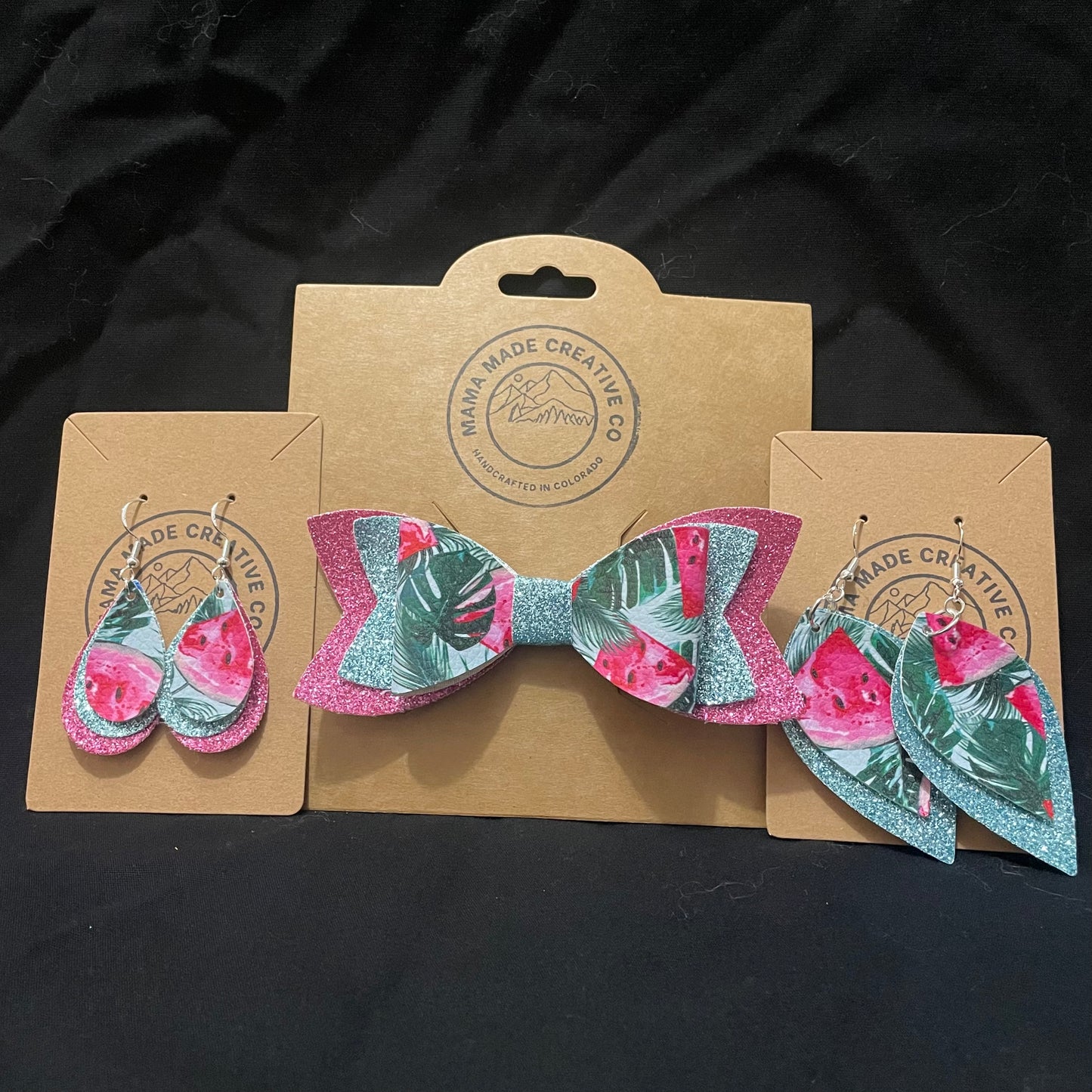 Turquoise & Pink Glitter Watermelons